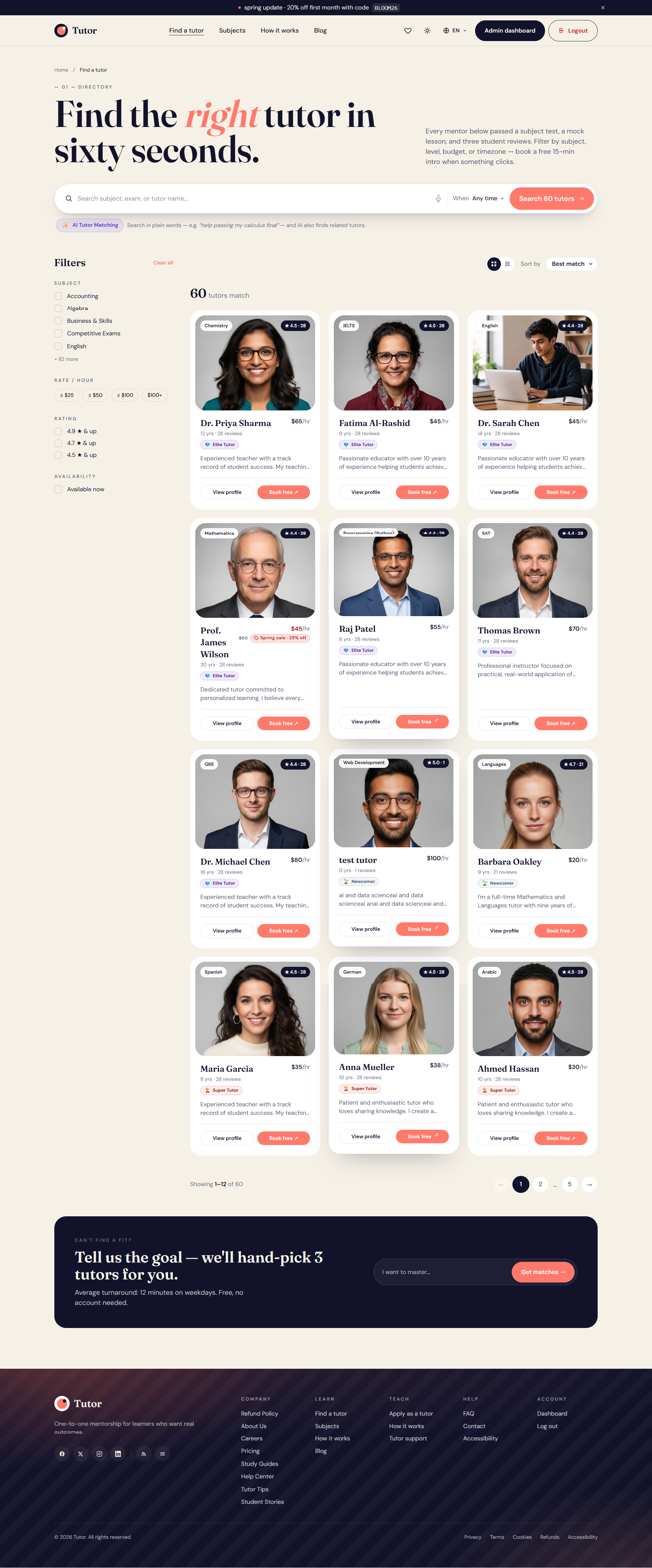 Tutor SaaS | Online Tutor Booking and Marketplace Platform screenshot 2 of 10