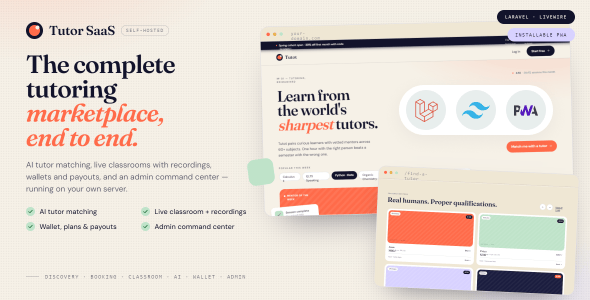 Tutor SaaS | Online Tutor Booking and Marketplace Platform cover