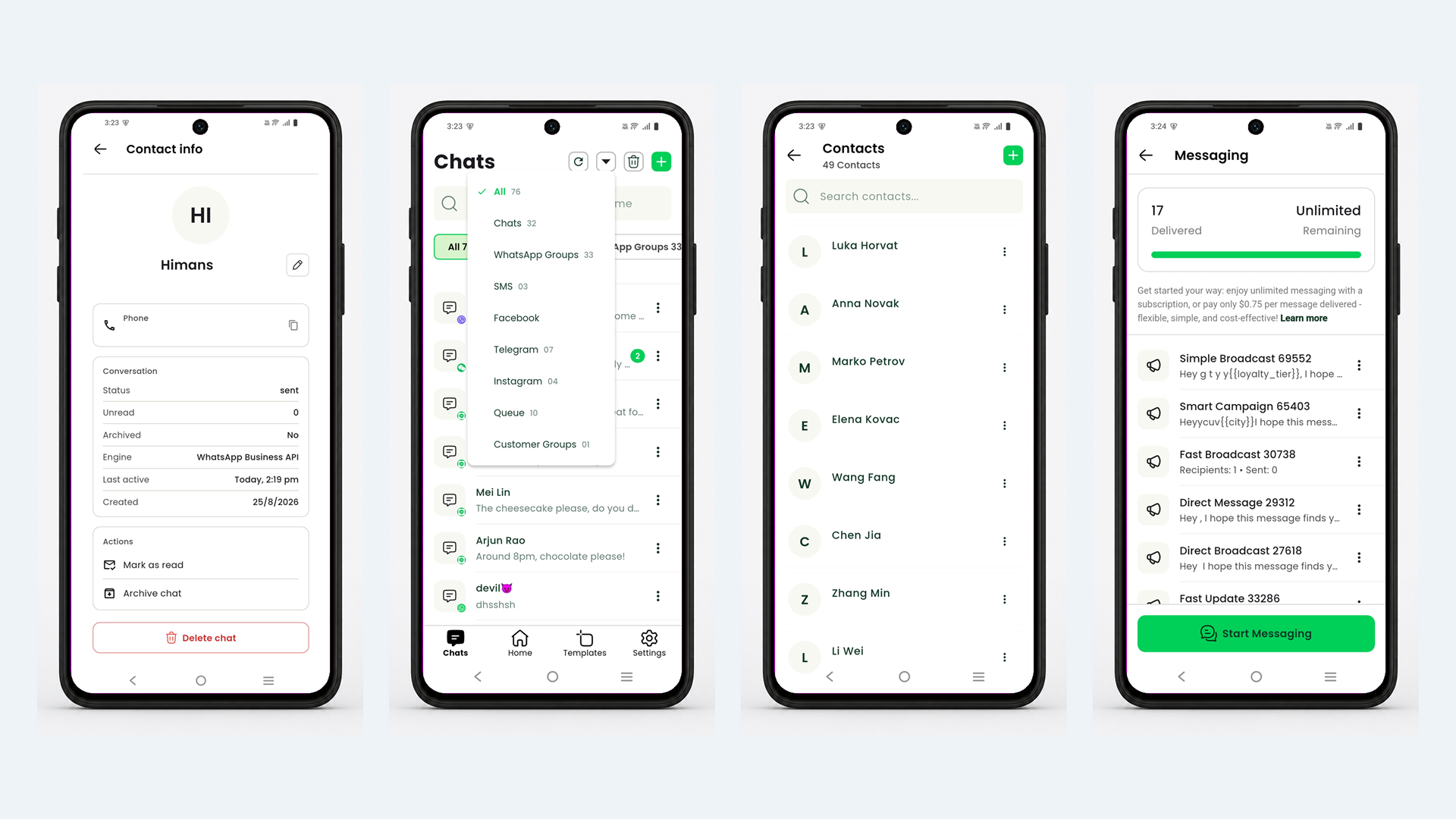 WaDesk | AI-Powered Omnichannel, Bulk Messaging Flutter App screenshot 3 of 10